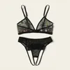 Plus -storlek kvinnor sexig underkläder transparent bralette set spets underkläder bh och trosuppsättningar sutia bh vs ropa interiör