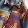 Herren Freizeithemden Streetwear Cardigan Coat Geometric Pattern Printed Langarm Harajuku Button Shirt Cotton Men Vintage ClothingMen's Sy