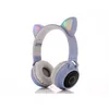 Cat Cute Ears سماعات الرأس اللاسلكية الكرتون Bluetooth Headphons Headphons Spossplosion E-sports E-sports