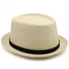 Berets Men Women Straw Pork Pie Hats Summer Sunhat Boater Caps Sailor Sombrero Beach Fedora Trilby Outdoor Travel US Size 7 1/4 UK LBerets