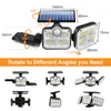 108 122 138 171 198 LED Solar Lights Outdoor Adjustable Head Motion Sensor Human Induction Waterproof Solar Power Wall Lamp