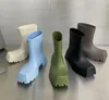 Paris and women039s rubber rain boots new squaretoe high boot thicksoled waterproof nonslip heightening