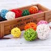 Boule de rotin colorée de 5CM, 9 pièces, ornements DIY Sepak Takraw, ornement de maison, noël/anniversaire, fête de mariage, cadeaux pour enfants