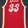 Sjzl98 Custom Mike # Conley PAU GASOL Basketball Jersey Men's All Stitched Red Any Size 2XS-5XL Name And Number Top Quality