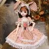 30cm 16 BJD Doll Little Girl Cute Dress 21 Removable Joint Princess Beauty Makeup Fashion DIY Toy Gift 220816