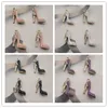 Charms 10 stycken Emalj High Heels Charm Make Women's Shoes Pendant Necklace Key Chain Jewelry Wholesale 20x15mm