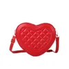 PU Crossbody Bags Girls Shining Cute Heart-shaped Shoulder Bags Messenger Coin Purse Wallet women bag214n