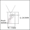 보석 설정 S925 스털링 시에 펜던트 절묘한 요정 진주 DIY 액세서리 장착 여성 목걸이 마운트 8mm 비드 드롭 배달