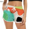 Cloocl Women Shorts Piękne Polinezja Streszczenie Sztuka 3D Wzór drukowany swobodny potrój fitness na żeńską plażę 220616