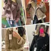 Ailegogo hiver femmes épais chaud Vintage daim agneau Biker veste manteau Chic ceintures décontracté en vrac Faux cuir vêtements d'extérieur hauts femme 220815