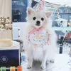 süße Hundekleidung Supplies Party Labte Haustier Geburtstag Wassertuch Bikhil Baron dreieckige Schalkatze Haustiere Bandanas Bögen Accessoires Brief Hüte