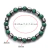 Fashion Oval Magnetic Hematite Bracelet Couple 8mm Black Natural Tiger Eyes Elasticity All-Match Beaded Jewelry