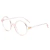 ファッションサングラスフレームクラシックラグジュアリーアンティブルーグラスフレームメンズブランドデザイナーラウンドレトロ眼鏡の視野for womenfashio