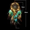 Nyhetsartiklar Heminredning Garden Girl Night Dream Catcher National Feather Ornaments spetsar band Fjädrar lindade ljus Girls Room Dreamc