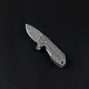 Small Damascus Key Китай складной нож VG10 Damascus Steel Blade TC4 Titanium сплав ручка на открытом воздухе выживание в кемпинге EDC Knives