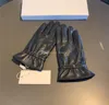 Стильные металлические буквы овчины рукавицы Женщины с сенсорным экраном перчатки мягкие теплые плюшевые варежки осень зимняя перчатка с подарочной коробкой