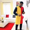 Red yellow and black patchwork shirt for men African fashion costume tailor made Dashiki groom suits man traditional pant sets LJ201117