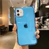 Cover posteriore per telefono a colori fluorescenti al neon per iPhone 12 13 mini 7 8 Plus Custodia morbida in TPU trasparente per iPhone 12 13 11 Pro XR X XS Max antiurto