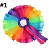 7Colors Rainbow Color Girls Tutu Skirts Nieuwe Ribbon Bowknot Children Princess Dance Rok Performatie Festival Party Kids Skirts ZC1156