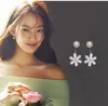 Stud Shin Min uno show televisivo coreano Scesso di orecchini orecchini creativi tendenza alla moda per femminile di fiori di fiori Silverstud