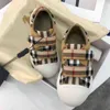 Autumn and winter children's Plaid canvas shoes girls' B family boys' and girls' casual board