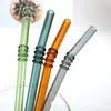 500pcs 8MM 20CM Drinking Straws Glass Reusable Straw Bar Tool Drinks Party Wine Accessories