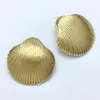 Stud Big Shell Earrings Beach Jewelry for Women Fashion Metal Sea Statement Golden Silver Color Ukmocstud Dale22 Farl22