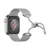 Cinturini per orologi intelligenti Cinturini per cinturino Apple Watch iwatch Serie 7 SE 40MM 45MM Bracciali in acciaio inossidabile di design da uomo Wowan Bracciale moda cinturini per smartwatch Rosa US