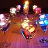 LED Ice Cubes Glowing Night Lights Party Rose Diamond Heart Shape Flash Light Luminous Neon Wedding Festival Christmas Bar Wine Gl6763557