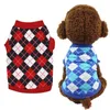 XSL Pet Dog Vest British Plaid TShirt SpringSummer Shirt Clothes For s Cats Puppy Wholesale 40JA10 Y200917