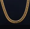 Cadenas redondas chapadas en oro de 12 mm, collar de hip-hop de 14 k para hombres, 60 cm