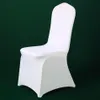 100PCS Universal Polyester Spandex White Chair Cover Wedding Party Banquet el Dinning Celebration Ceremony Decor Chair Cover Y23353234326