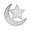 Party Saceates Ramadan Зеркальные наклейки Луна и Звезда Наклейка Исламская Стена Искусство Ид Мубарак Украшение Дома