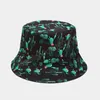 Chapeau seau imprimé Cactus pour femmes, Chapeau de soleil de plage en coton réversible pour hommes et femmes, Chapeau de pêcheur Panama, à la mode