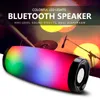 Altoparlante Bluetooth senza fili LED Boom Box portatile per esterni Colonna per bassi Subwoffer Sound Box con supporto per microfono TF FM USB W220316