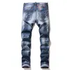 2022 Mens Rips Stretch Black Designer Jeans Fashion Slim Fit Washed Motocycle Denim Pants Jean à panneaux pour hommes skinny Hip HOP Pantalon A16 pantalon nouvelle taille de vente 30-38