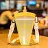 Cute Teen Heartthrob Straw Cup Schoolgirl's High-perfil Mug Creative Summer Popsicle Water Cups FREE By Sea YT199504