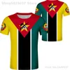 MOZAMBIQUE t-shirt gratuit sur mesure nom numéro moz t-shirt drapeau de la nation mz république portugais collège imprimer po vêtements 220609