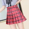 Skirts Preppy Style Summer Women 2022 Fashion Kawaii Cute School Pleated Skirt For Girls High Waist Korean Plaid Mini SkirtSkirts