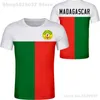 Madagaskar T Shirt DIY Ücretsiz Özel Yapım İsim Numarası MDG T-Shirt Nation Flag Mg Malagasy Fransız Ülke Baskı PO Giyim 220609