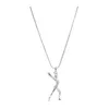Double Nose Arrival Metal Inlay Women Figure Gymnastic Girl Charm Necklace Gym Jewelry Pendant Necklaces291C