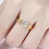 Schmuck Frauen Hochzeit Geschenke Ring Gold Ring klassische Zirkonia Ringe