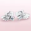 925 Sterling Silver Angel Wing Stud -oorbellen Originele doos Set voor Pandora Women CZ Diamond Party Sieraden Earring Set