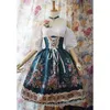 NXY Freizeitkleid Vintage Kleid Sommer Cosplay Maid Palace Lolita Drucken Hohe Taille Langarm Spitze Viktorianisch Gothic Mittelalter Damenbekleidung 0406