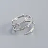 Authentieke 925 sterling zilveren ring wijnstok takken Multi-layer verstelbare ring voor vrouwen geometrische ringen open formaat