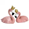 Dekorativa föremål figurer rosa flamingo dekorationer kärleksfåglar harts hantverk dekoration tårta prydnad födelsedag present vardagsrum hem deco