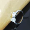 Obrączki ślubne Hurtownie Koreańska Moda Cyrkonia Rhinestone CZ Pierścionki Serce Australijski Kryształowy Diament Ring