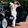 INDRESSM Deep-V Bandage Jumpsuit Sleeveless Backless Lace Bow Mesh Front Long Pants Party Bodycon Rompers Jumpsuit New Wome T200509