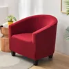 Stoelhoezen Rode Spandex Sofa Cover Relax Stretch Tub Armchairs Club Slipcovers voor Woonkamer Elastische leunstoel