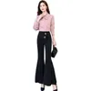 Kvinnors tvåbitar byxor Spring Women Pieces Passar Fashion Fare Pant Set Office Ladies Bow Collar Blue Shirts Långärmad arbete Sidor